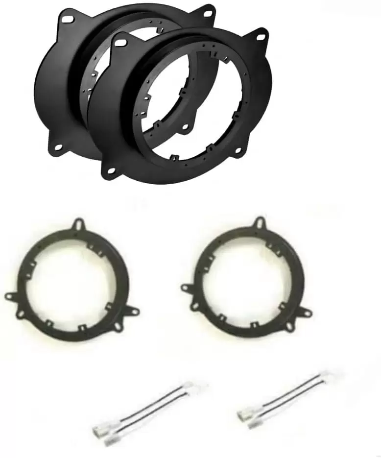 2 Pair 6 or 6.5 Inch Door Car Speakers Adapter Mount Plates and Wire Harness Made for 2005-2015 Toyota Tacoma