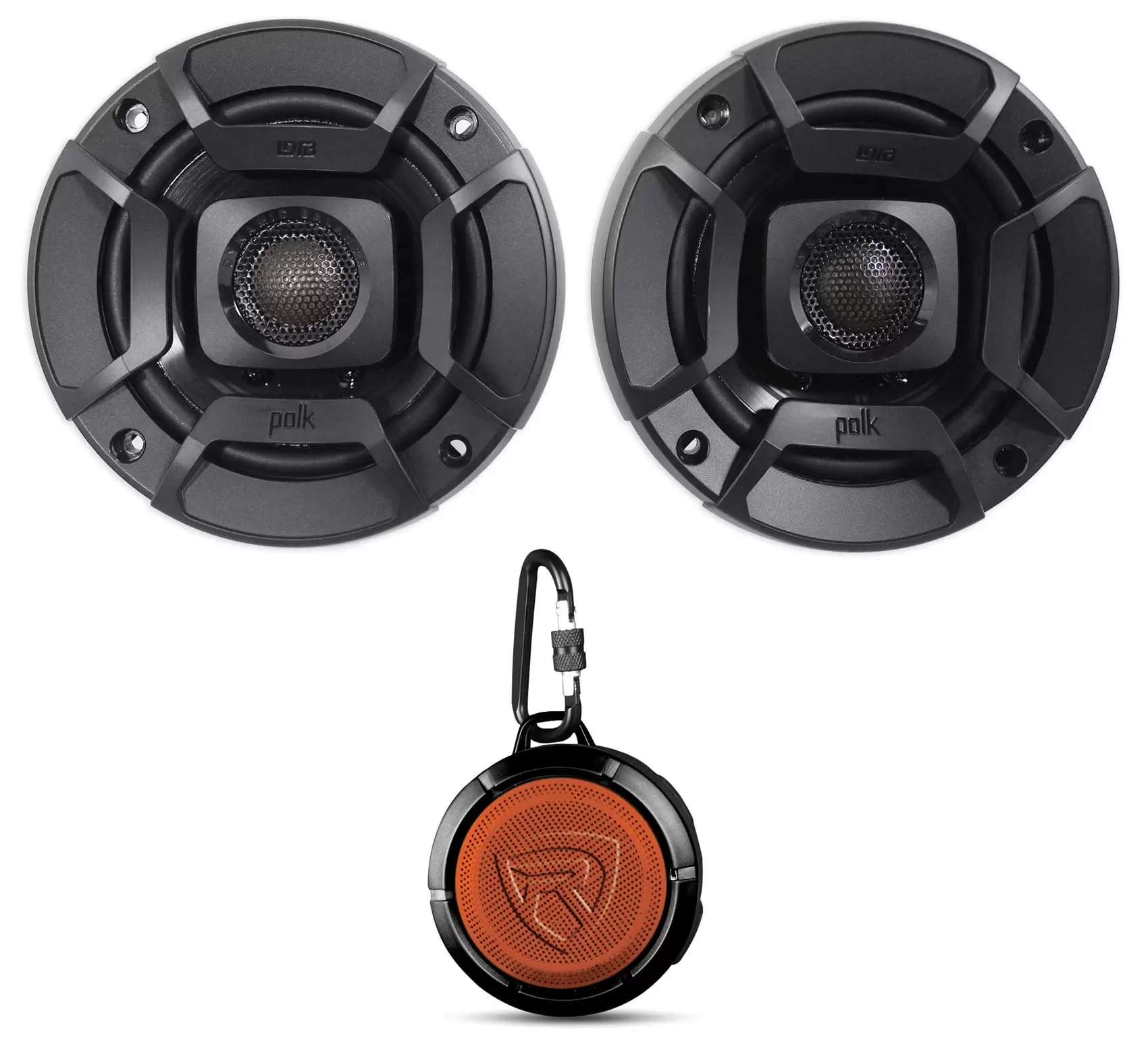 (2) Polk Audio DB402 4 270w Car/Marine/ATV/Motorcycle Speakers+Speaker