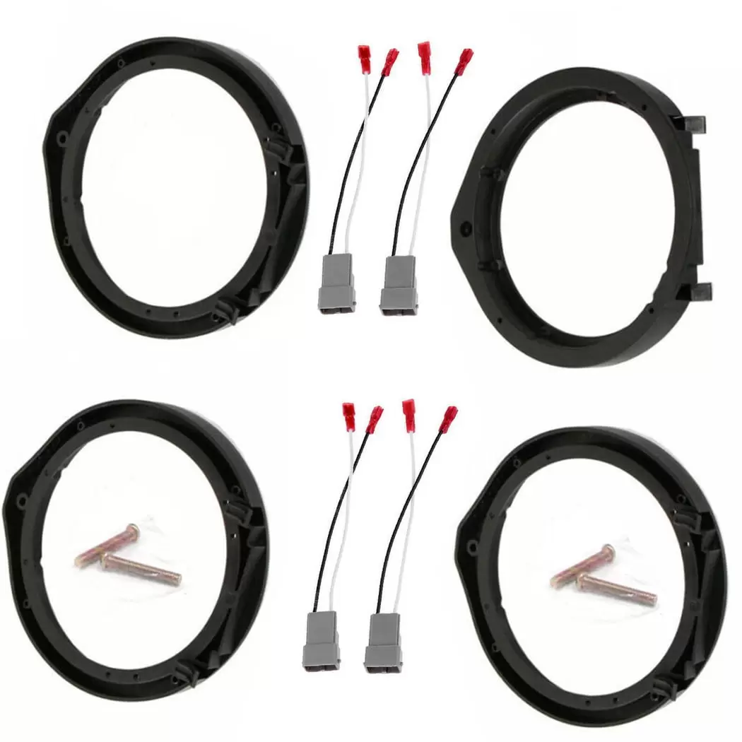 2pairs ABS For Honda Accord Civic 6.5 Speaker Adapter Plates & Speaker Harness