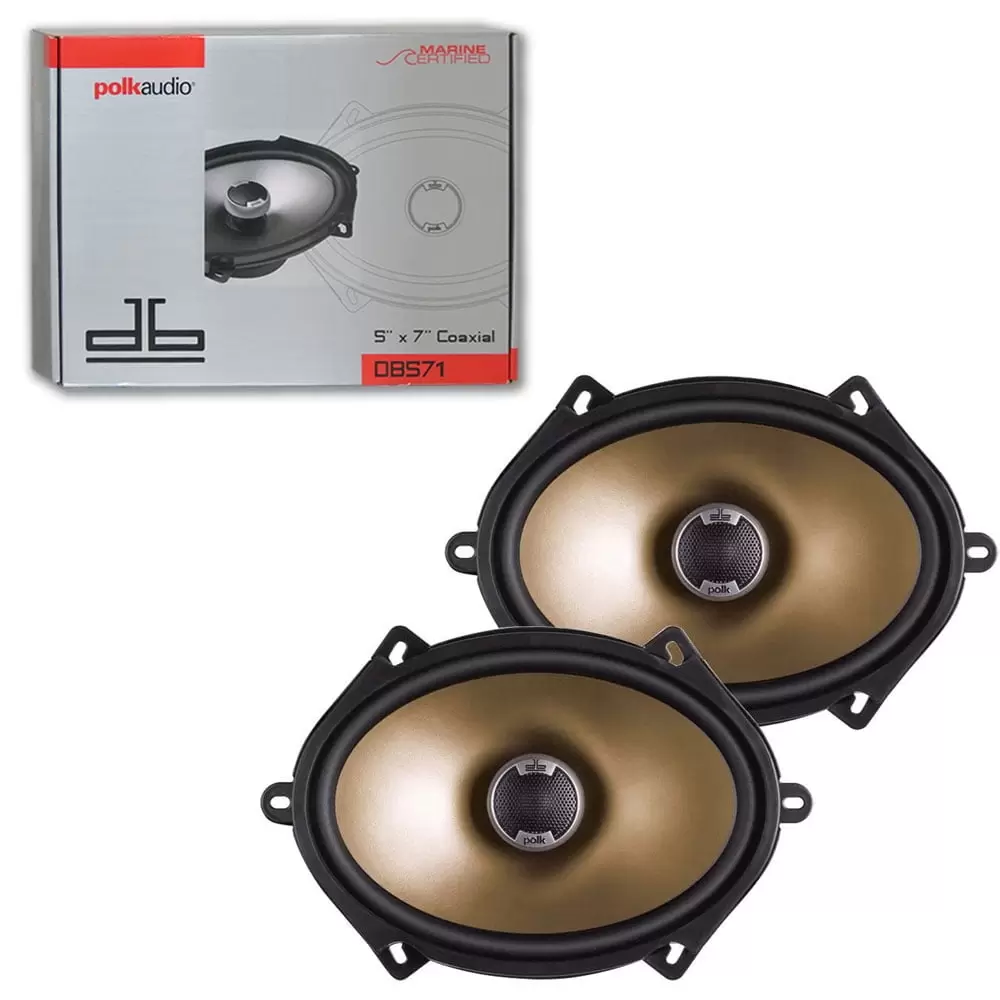 Polk Audio 5 x 7 / 6 x 8 inch Car Audio Marine Certified 2-way Coaxial Speakers