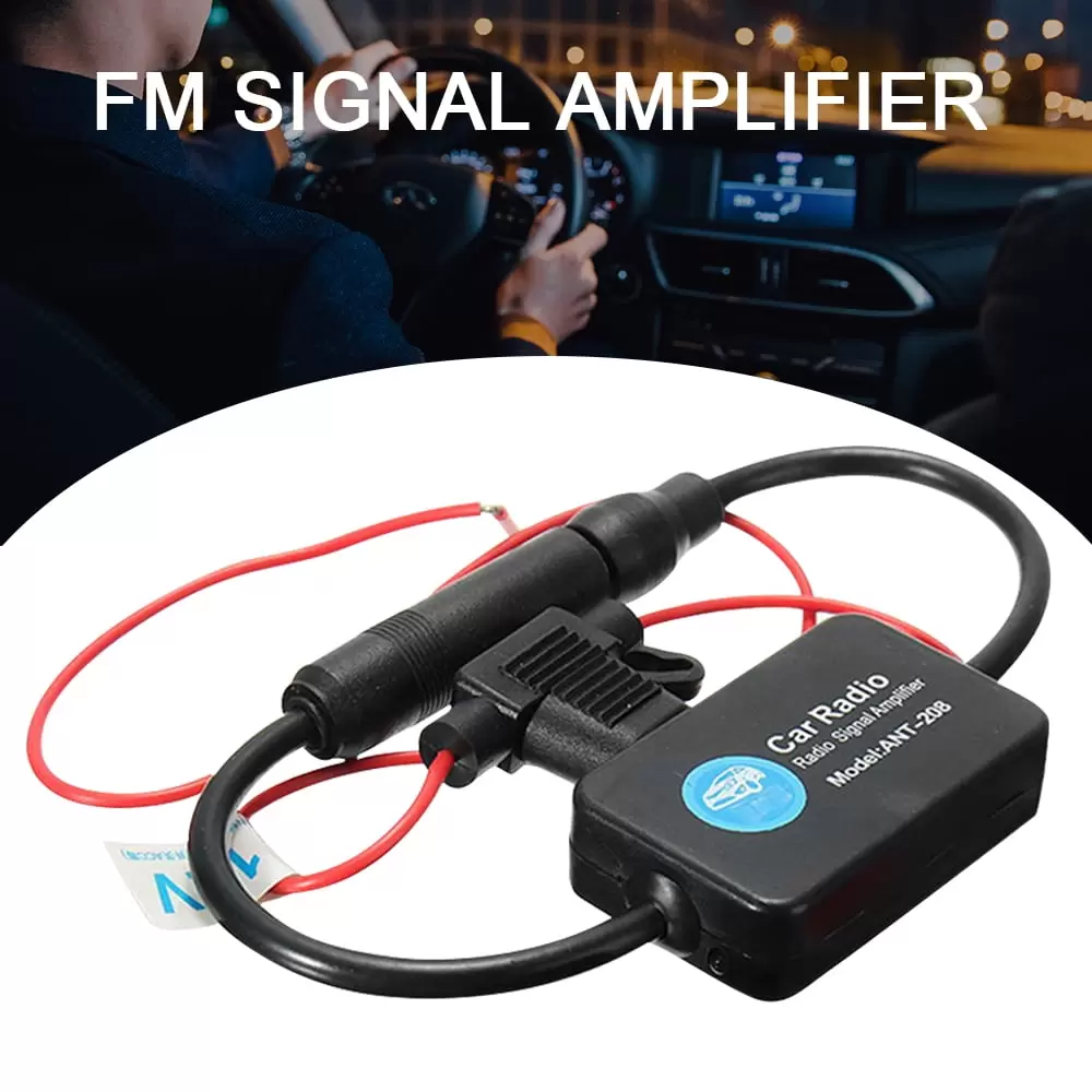 Hands DIY Universal 12V Car Radio FM AM Antenna Signal Amplifier Booster ANT-208 330mm for Marine Car Boat RV