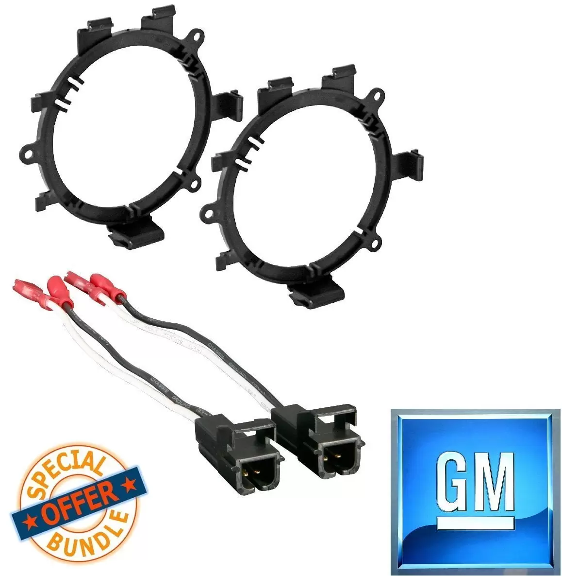 Metra 72-4568 Speaker Connector Adapter for Select 1984-2013 GM Vehicles (pair) W/ American Int GMSB345 1995 And Up Select GM Speaker Adapter 1 Pair 6.5" Speakers