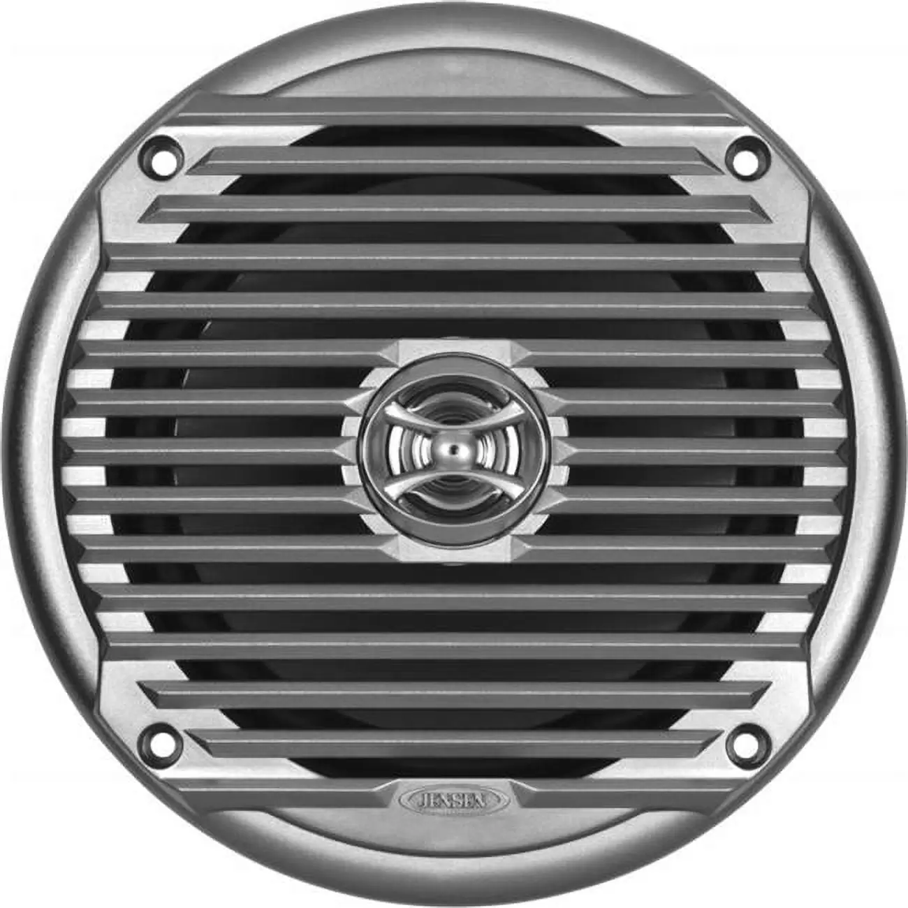 6.5 in. Jensen Coaxial Marine Waterproof Speakers. Silver - Pack of 2