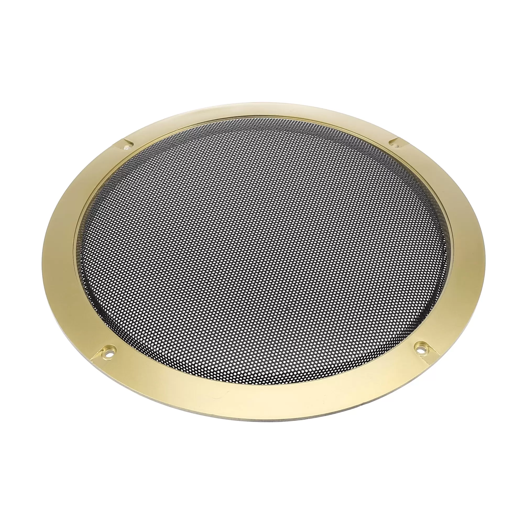 9 Vehicle Audio Speaker Cover Mesh Subwoofer Horn Guard Decorative Circle Grille Protector Gold Tone