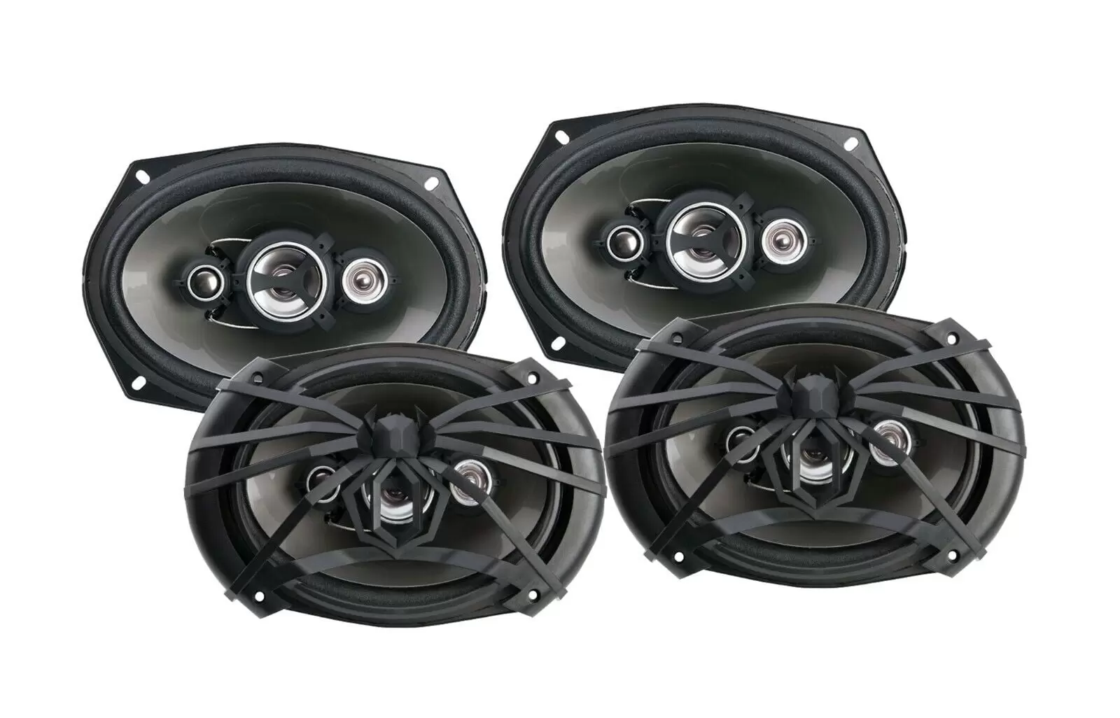 2 Soundstream AF.694 Arachnid Series 6x9 4-Way Speaker Pair. w/ Special Speaker Grilles