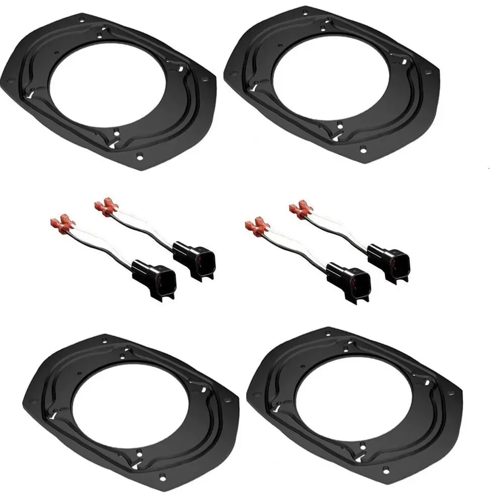 American Terminal 4pcs FORD 6x9 5x7 6x8 to 5.25 6.5 Car Speaker Adapter Plate With Wire Harness