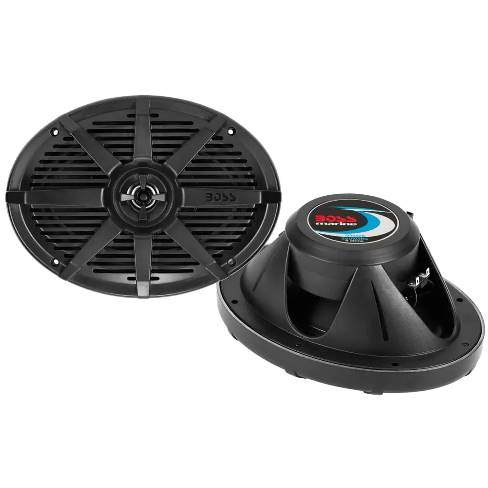 BOSS Audio Systems MR692B 6 x 9 Inch Marine Stereo Speakers - 350 Watts Max. 2 Way. Full Range Audio. Tweeters. Weatherproof. Sold in Pairs