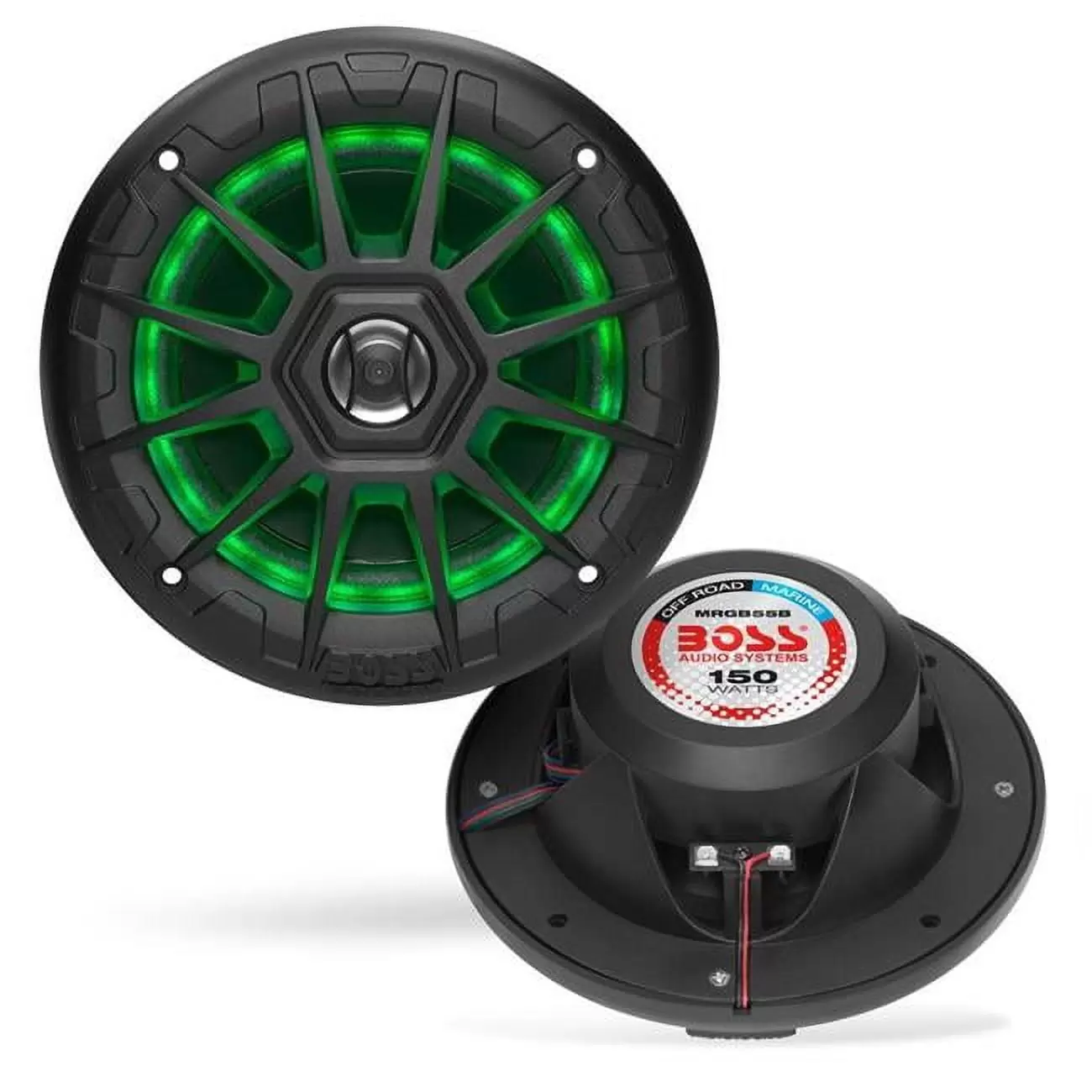 Boss Audio Marine Speakers with RGB Lighting - Black - 5.25in.