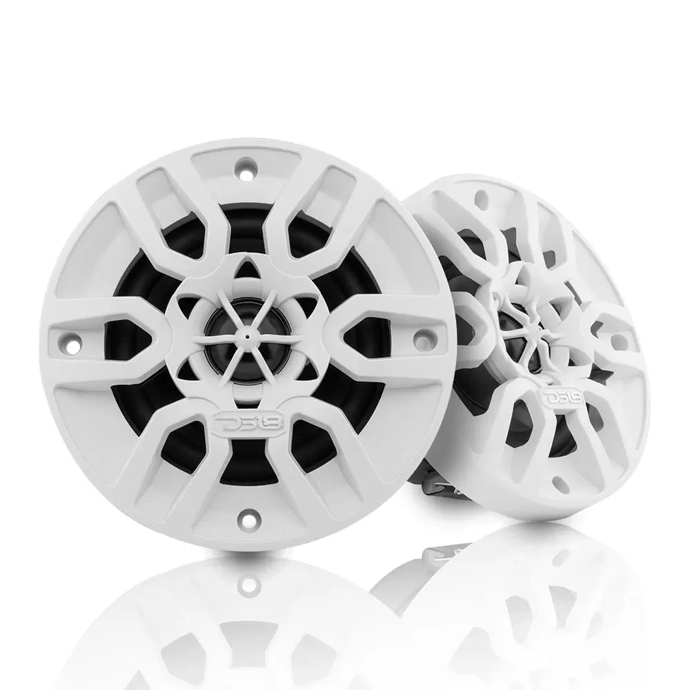 DS18 MP4/WH 4 2-Way 150W Max 4-Ohms Marine Audio Speakers (Pair) - White