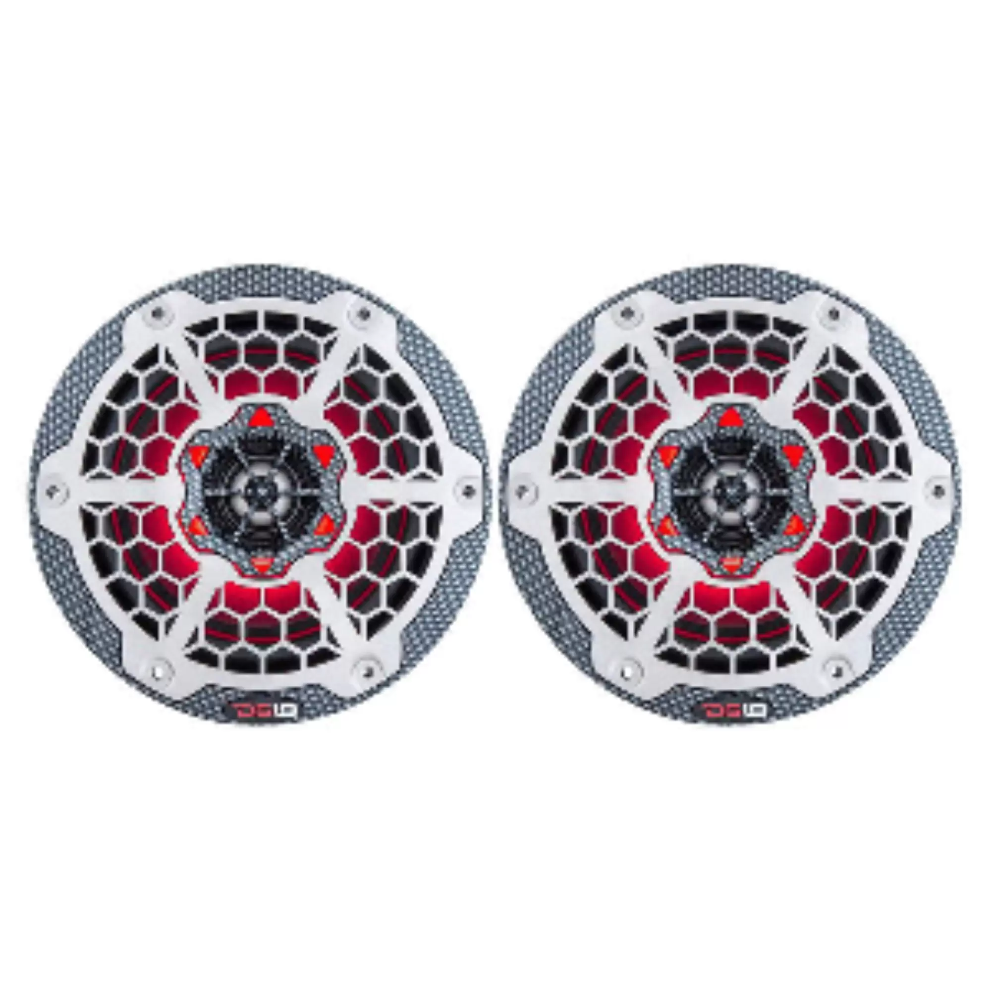 HYDRO 6.5 2-WAY MARINE SPEAKERS WITH INTEGRATED RGB LED LIGHTS 375 WATTS BLACK CARBON FIBER (PAIR)