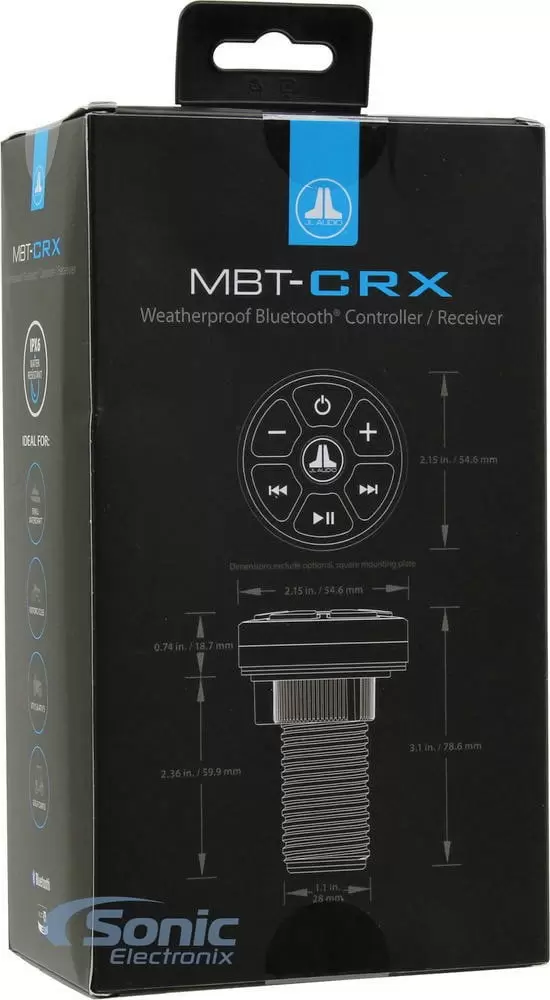 JL Audio MBT-CRXv2 Weatherproof Marine Powersports Bluetooth Controller Receiver