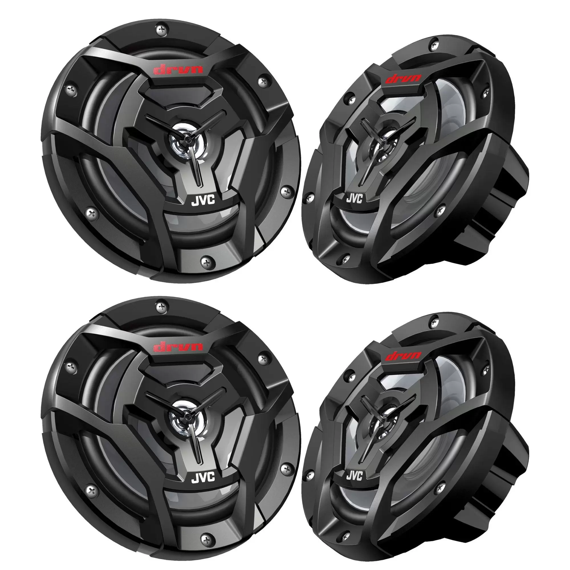 JVC 2 Pairs CS-DR6200M Marine Speaker 6.5 2-Way Black