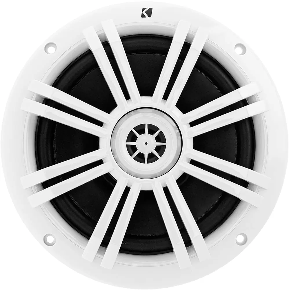 Kicker 41BKM604W 6-1/2 KM Series 2-Way Marine Speaker White - Price is per Single Unit (1 Speaker)