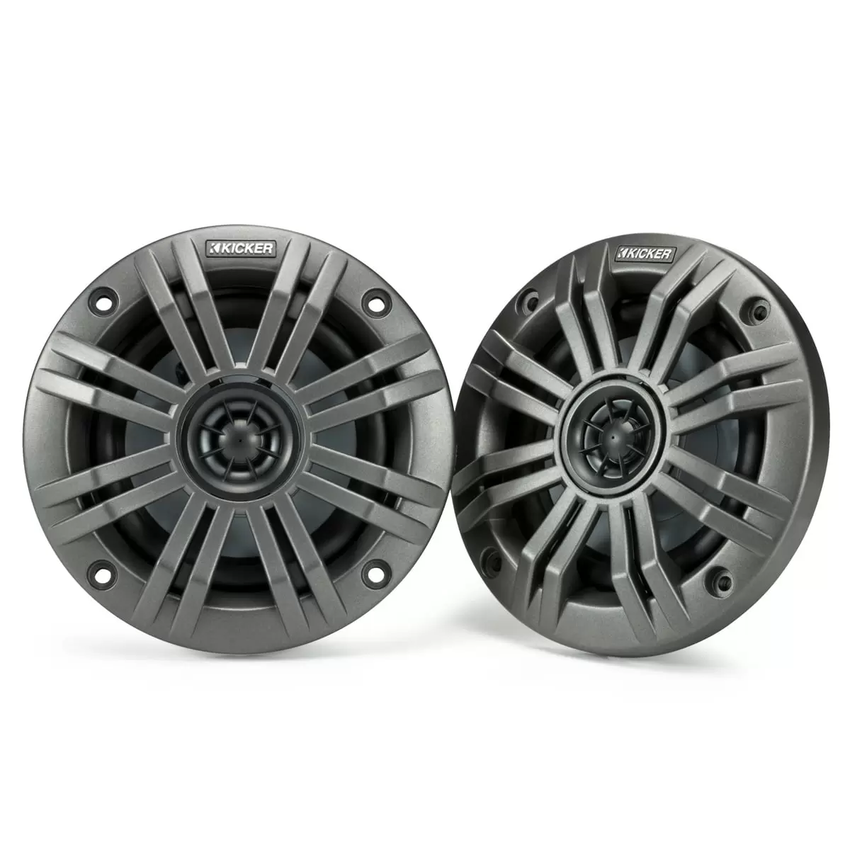 Kicker 45KM42 4 2-Ohm Marine Coaxial Speakers - Pair