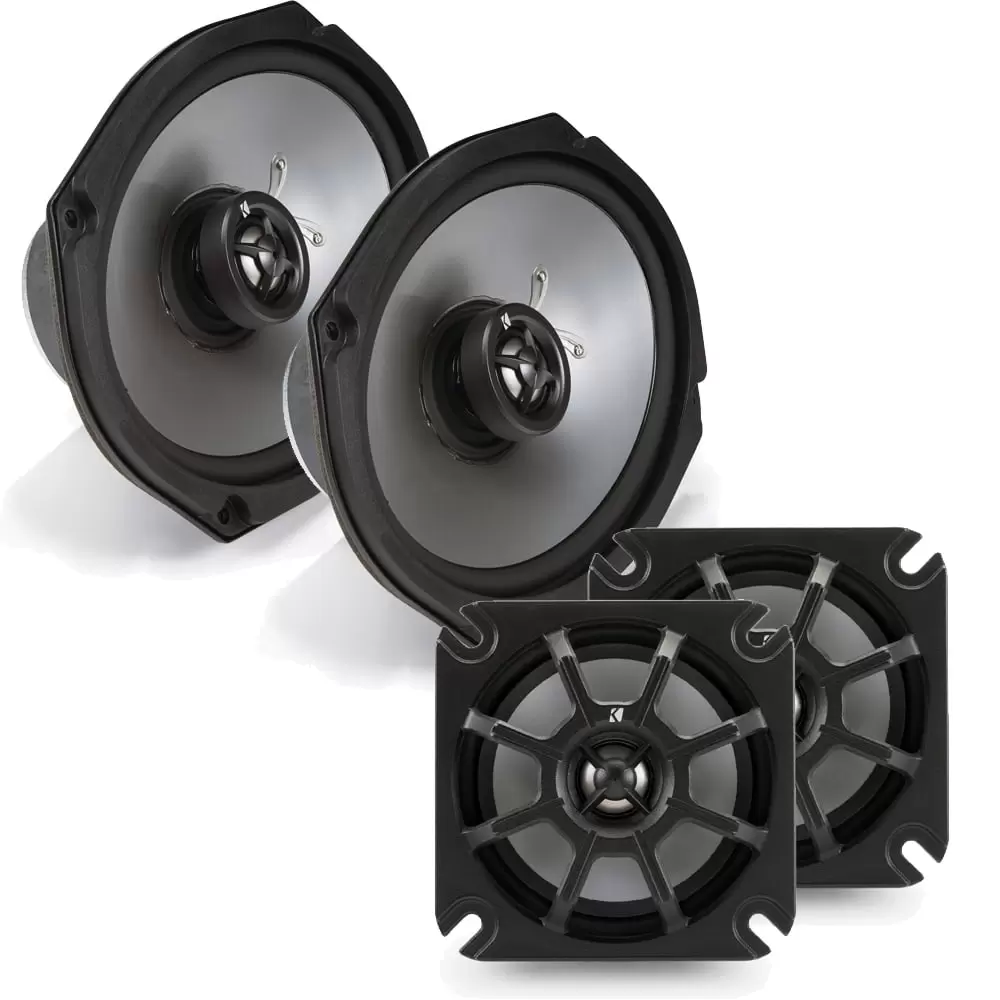 Kicker Motorcycle 4 Inch and 6x9 4-ohm Speaker Package