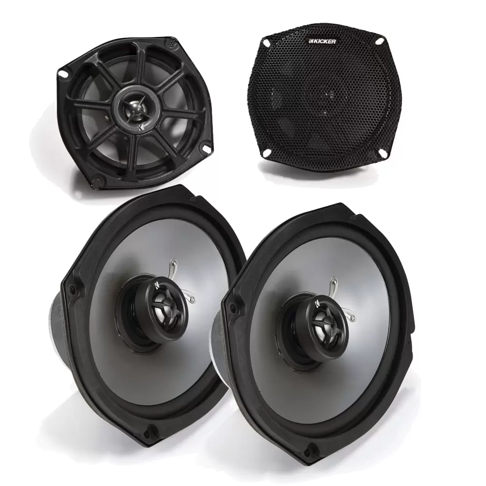 Kicker Motorcycle 5.25 inch and 6x9 Speaker package 2 ohm version.