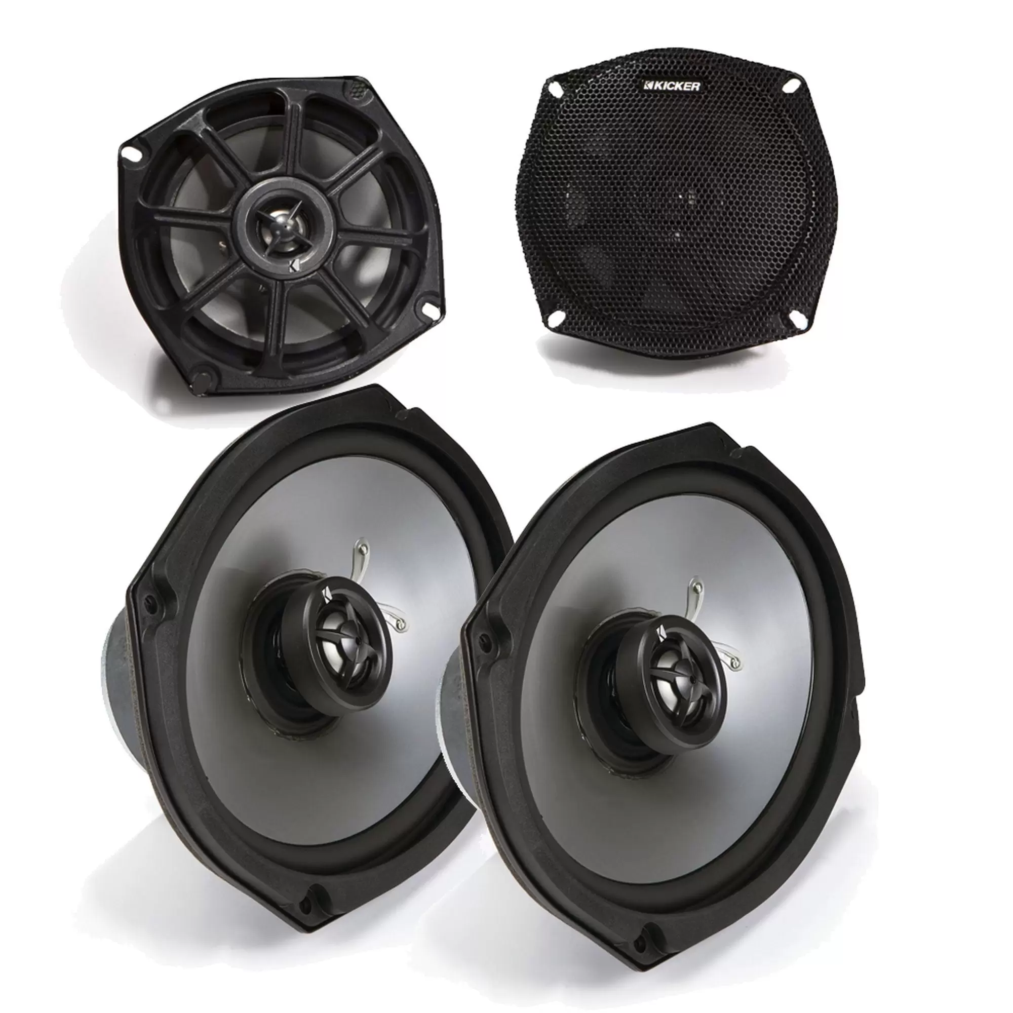 Kicker Motorcycle 5.25 inch and 6x9 Speaker package 4 ohm version.