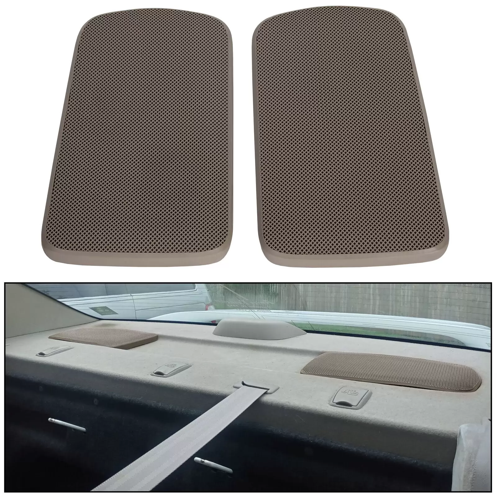 Kojem Tan Rear Speaker Grille Covers for 2002-2006 Toyota Camry Replace for Part Number #04007-521AA-B0