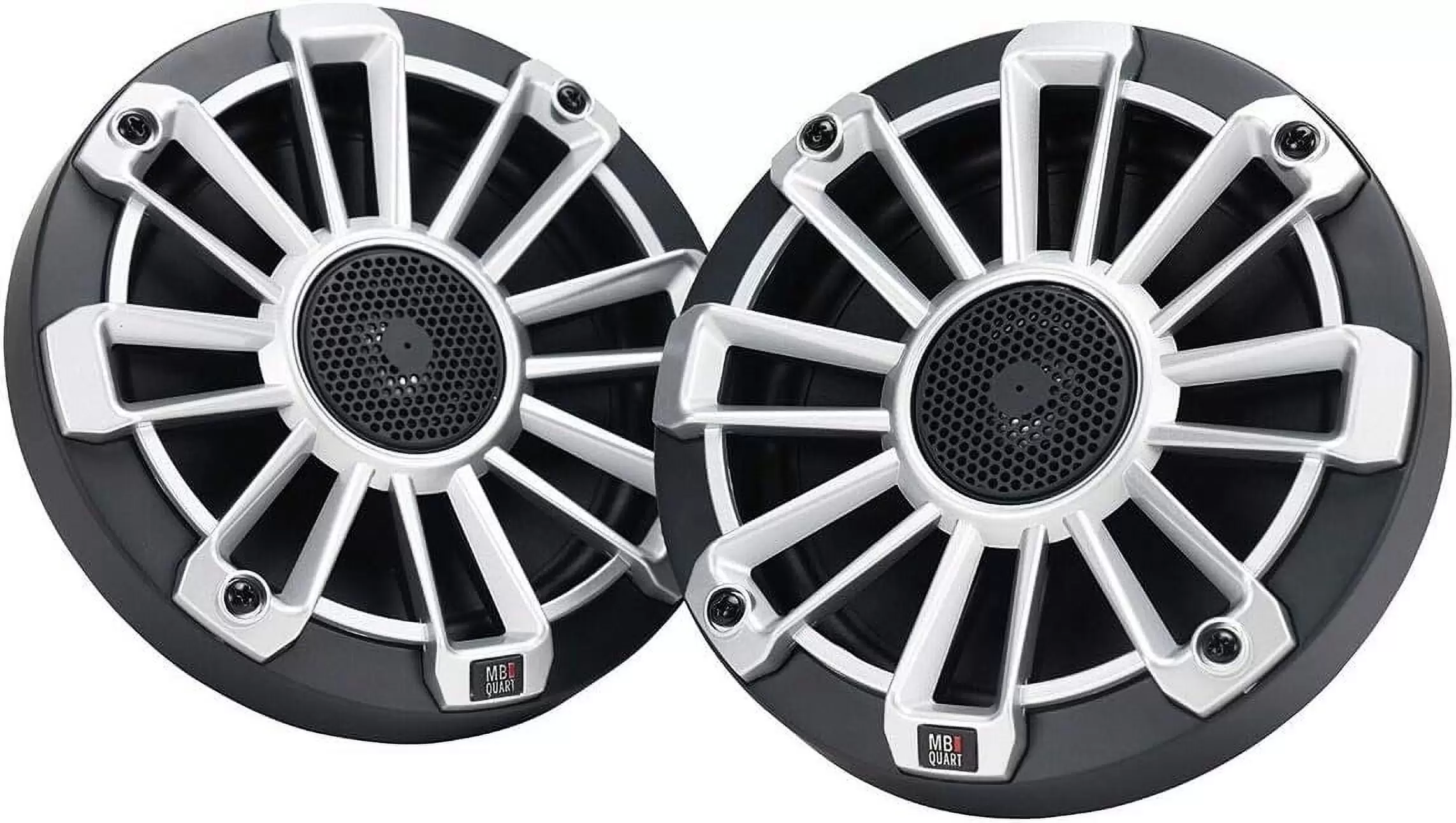 MB Quart NP1-116 Nautic Premium 6.5 Inch Marine Speaker Pair with 3 Grills