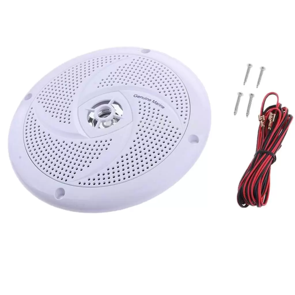 Marine Grade Flush Mount Speaker .5 inch Stereo Sound Speakers Waterproof universal for Boat RV Car - 60 Watts - White