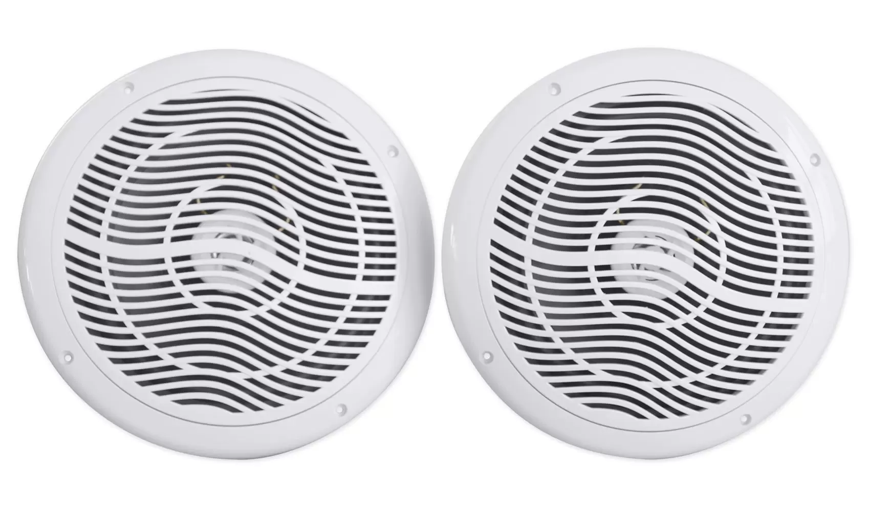 Pair Rockville RMC80W 8 800 Watt Waterproof Marine Boat Speakers 2-Way White