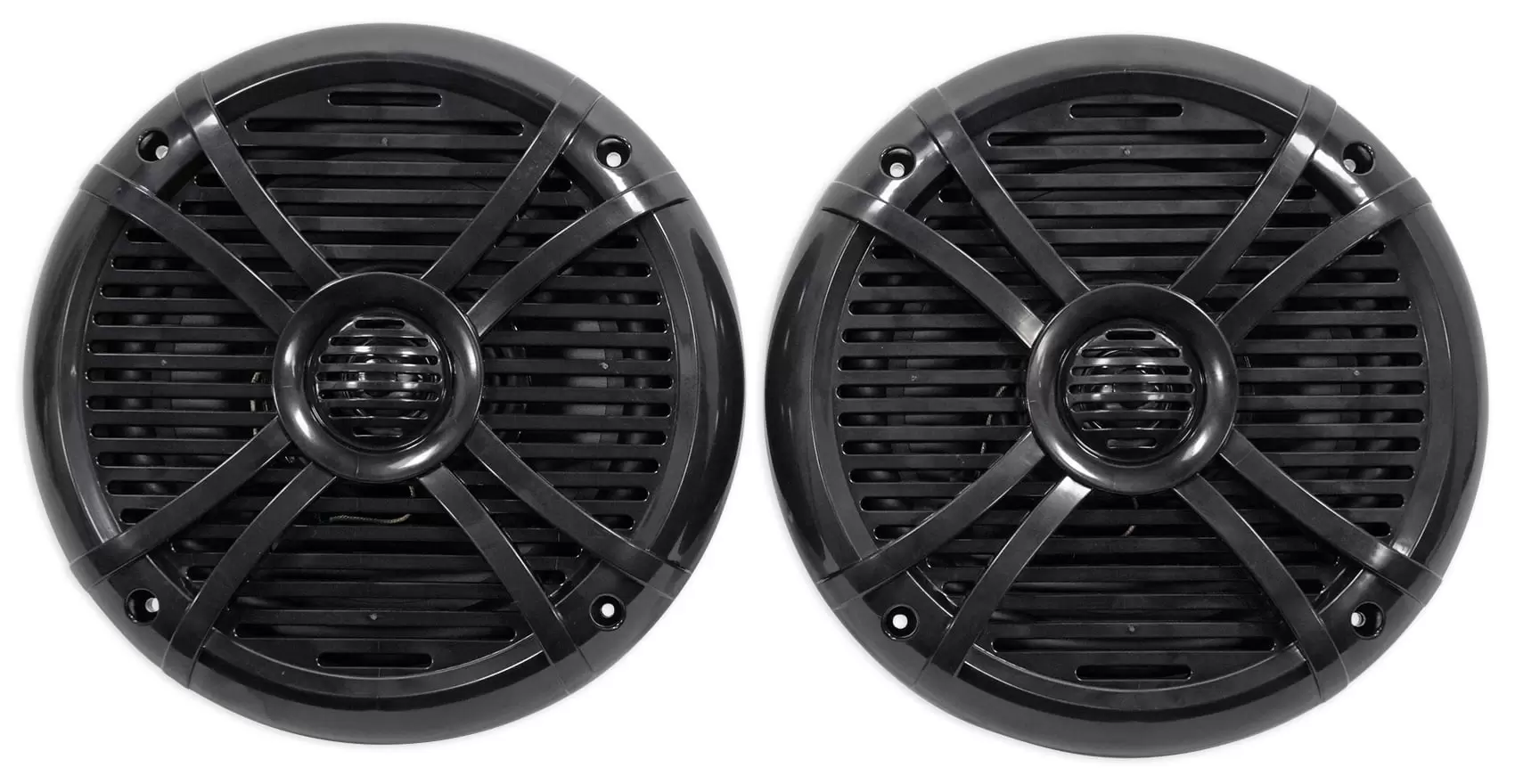 Pair Rockville RMSTS80B 8 1000w Waterproof Marine Boat Speakers 2-Way Black