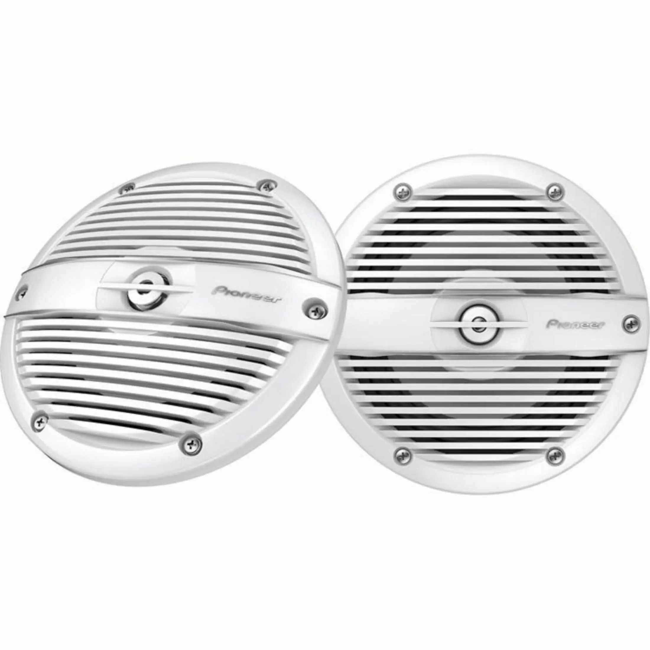 Pioneer 6-1/2in. 2-Way 200W Max Power IPX7 Rated Classic Grille Design Marine Speakers (pair) - White