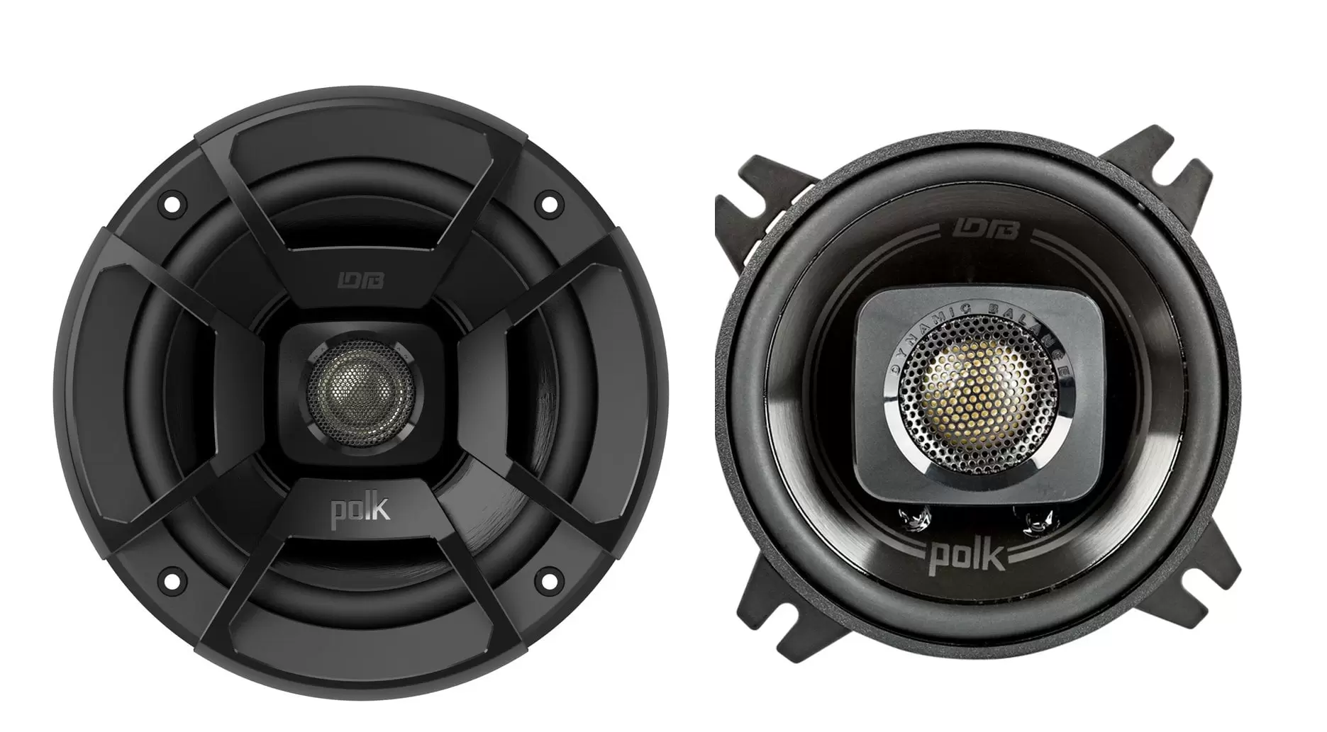 Polk Audio DB402 4 Inch 135W 2 Way Car/Marine ATV Stereo Speakers. Black