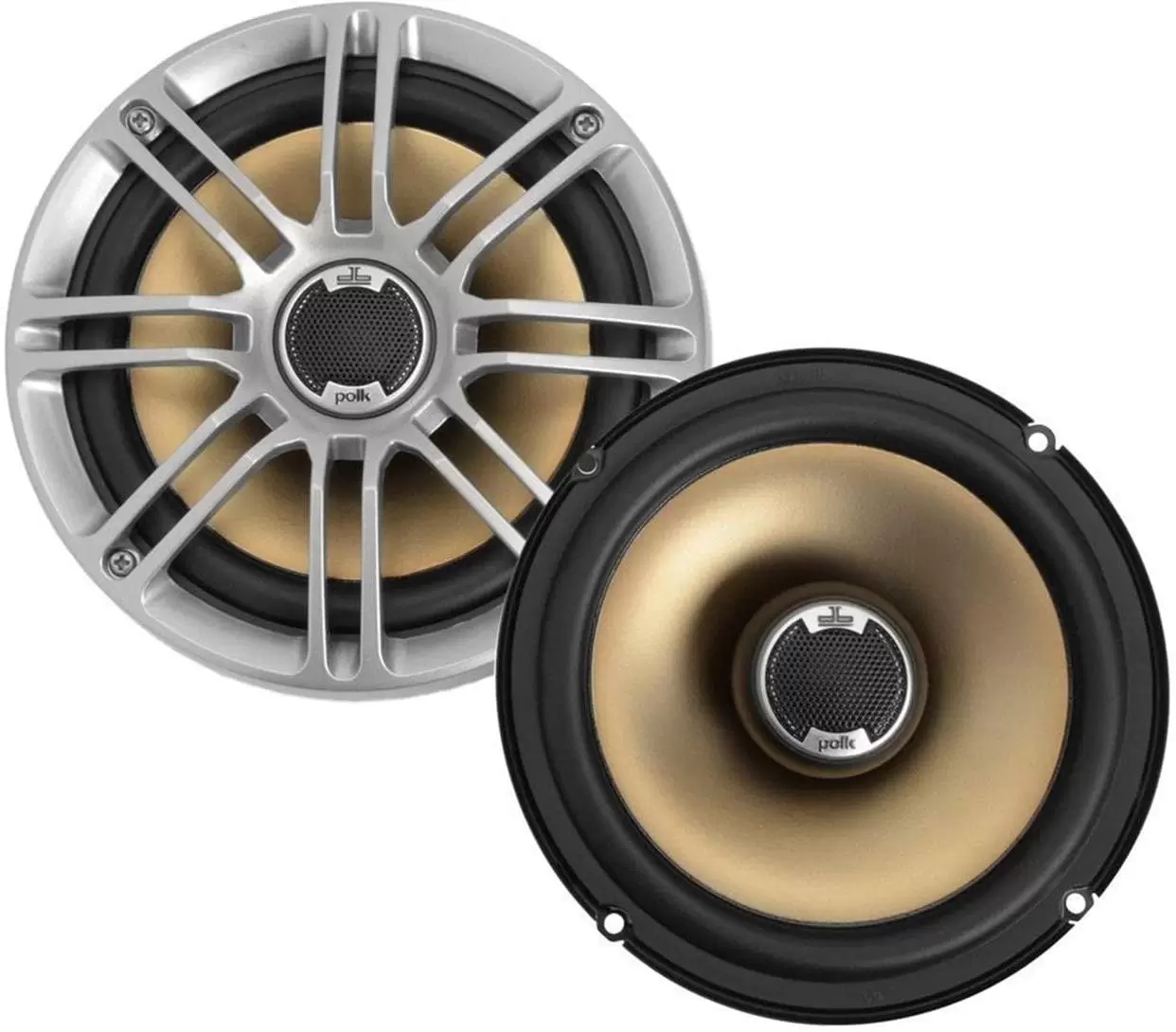 Polk Audio DB651 6.5/6.75 2-Way Marine Certified db Series Car Speakers with Liquid Cooled Silk Tweeters (Discontinued by Manufacturer).silver/black