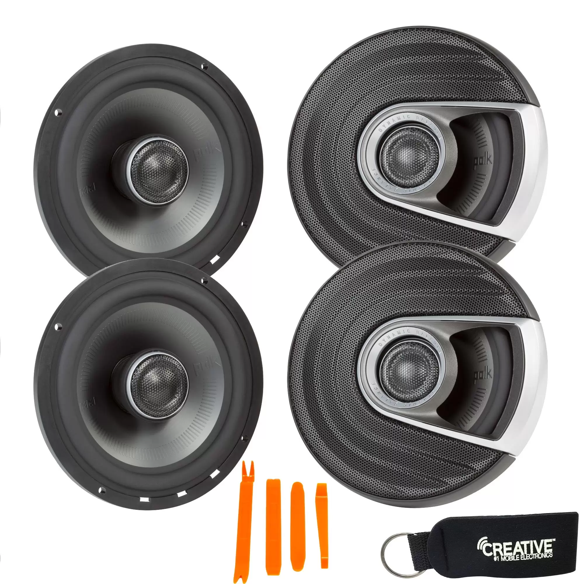 Polk MM652 6.5 Coaxial Speakers Bundle Includes 2 Pair with Marine and Powersports Certification