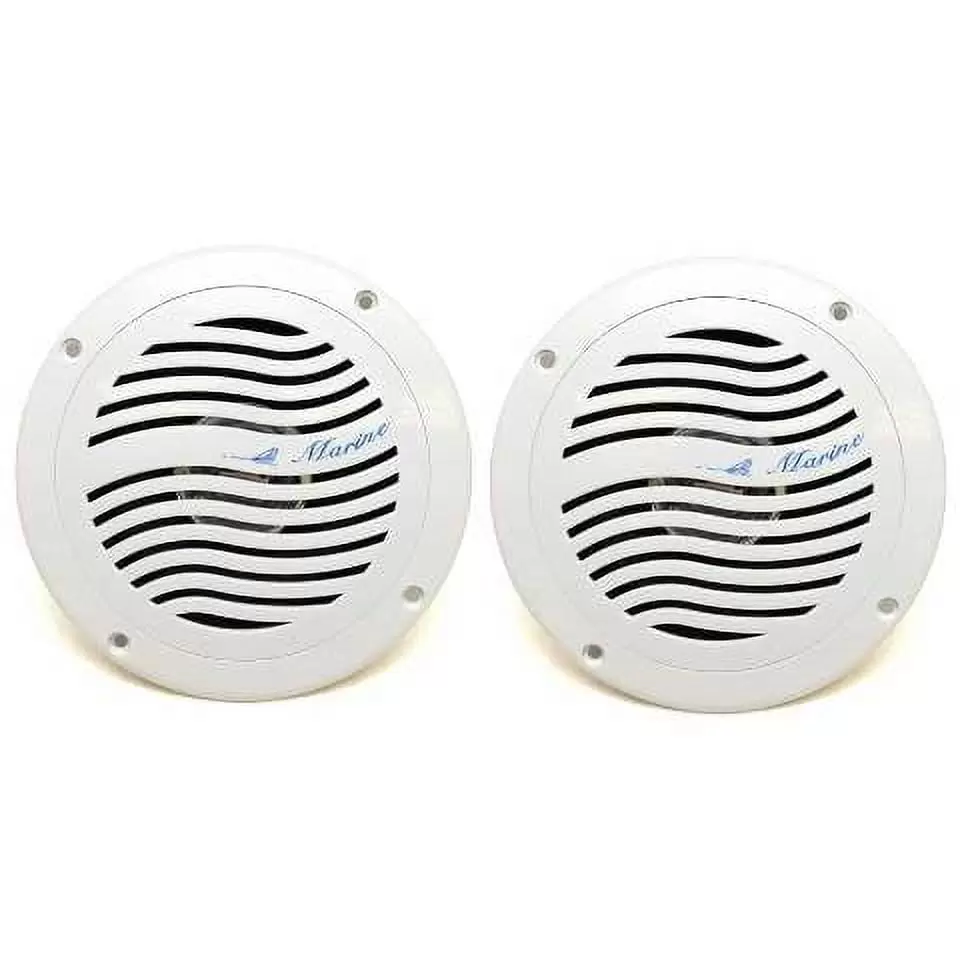 Pontoon Boat Stereo Speaker | Marine 25 Watt 5 Inch White (Pair)