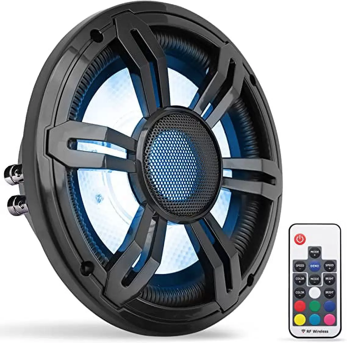 Pyle 10 Slim Marine Subwoofer - 400W 4 Ohm Waterproof Car Component Speaker System (Black)