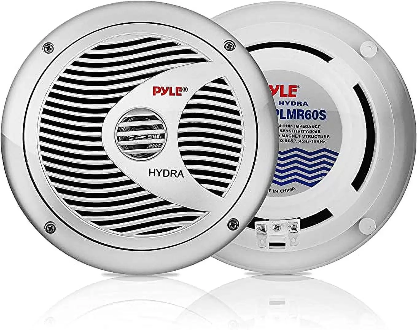 Pyle 6.5 Dual Marine Speaker 2Way Waterproof & Weather Resistant Outdoor Audio Stereo Sound System