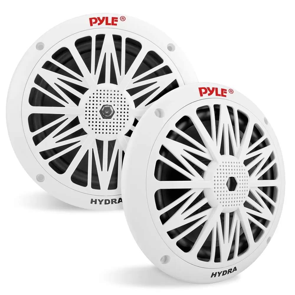 Pyle PLMR62 6.5 Inch 200 Watt Water Resistant Marine Speakers. White (1 Pair)