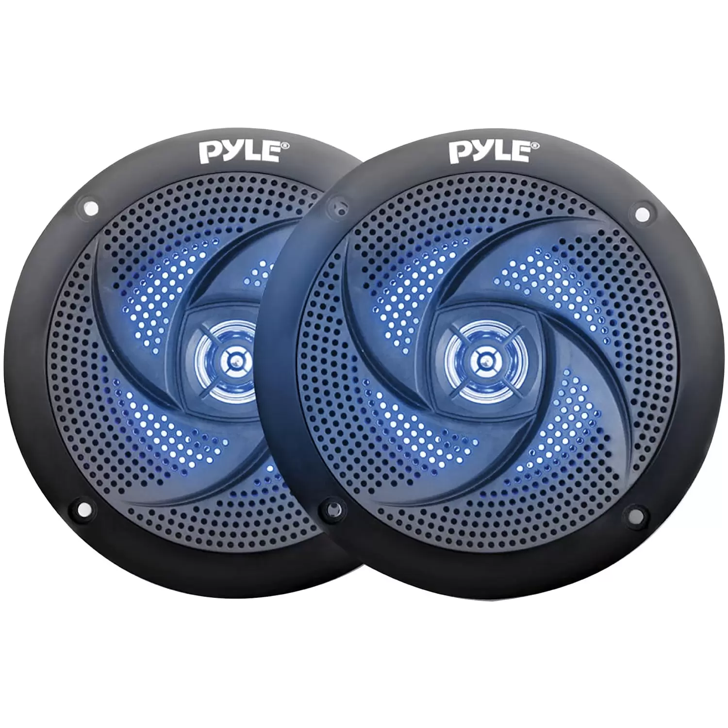 Pyle PLMRS43BL 4 Waterproof Low Profile Marine Speakers. Black (2 Pack)