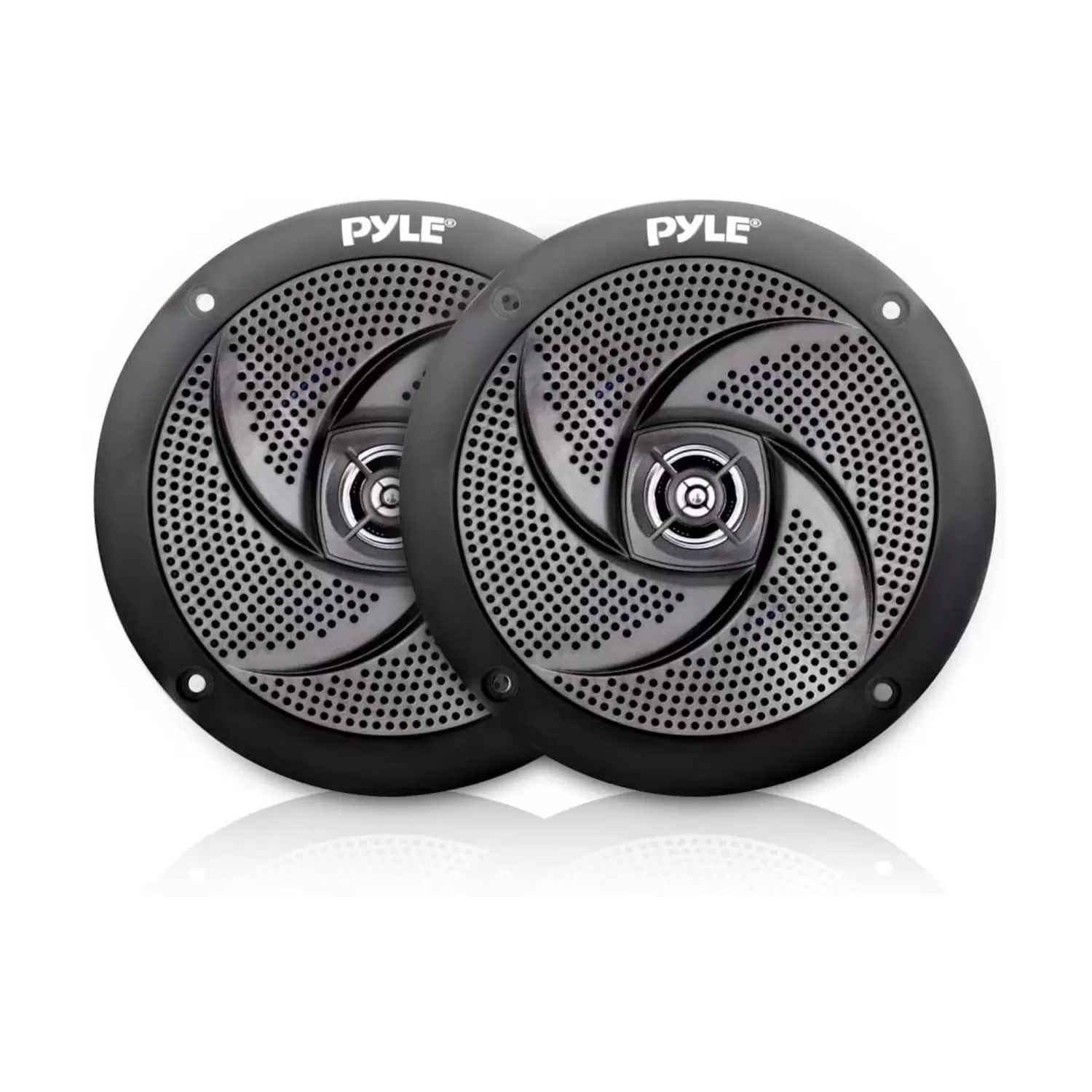 Pyle PLMRS5B 5.25 Inch Waterproof Low Profile Marine Speakers. Black (2 Pack)