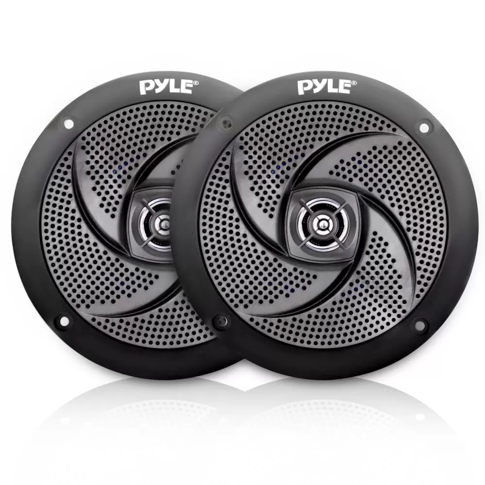 Pyle PLMRS6B - Waterproof Rated Marine Speakers. Low-Profile Slim Style Speaker Pair. 6.5''-inch (240 Watt)