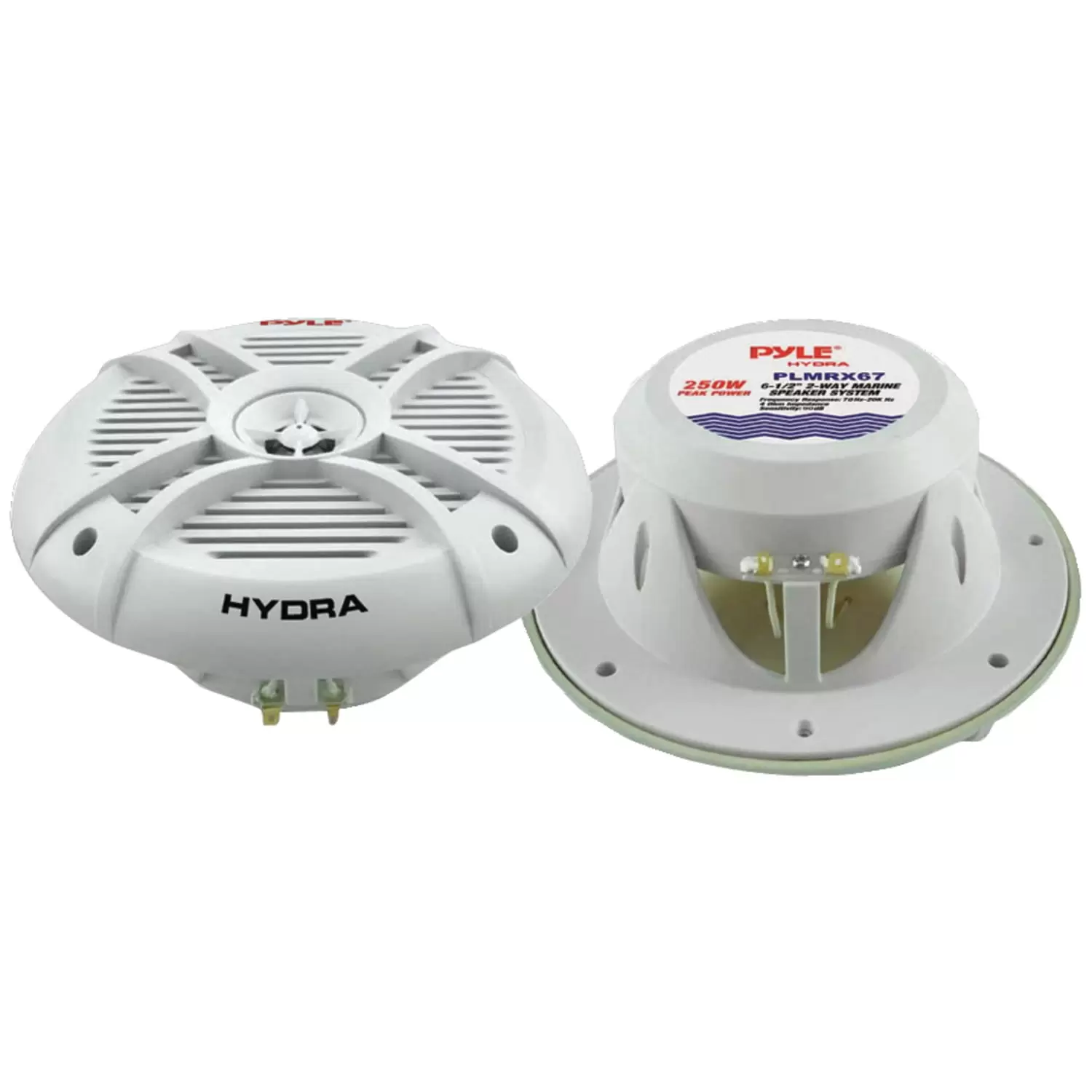 Pyle PLMRX67 6.5 250W 2 Way Marine/Boat Speakers Water Resistant - White