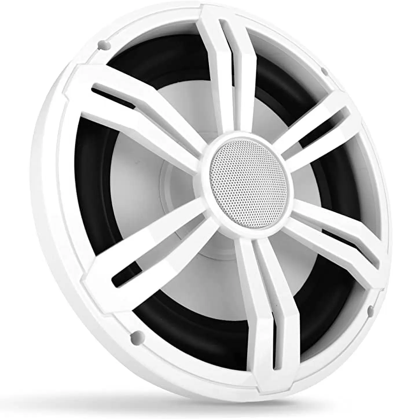 Pyle Slim Marine Subwoofer 500W 4 Ohm Waterproof Car Component Speaker System (White)