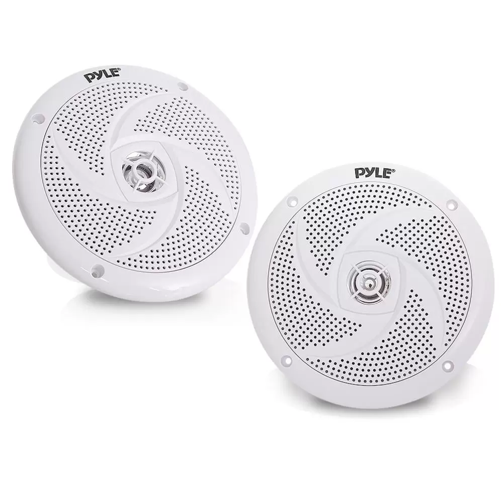 Pyle - Waterproof Rated Marine Speakers. Low-Profile Slim Style Speaker Pair