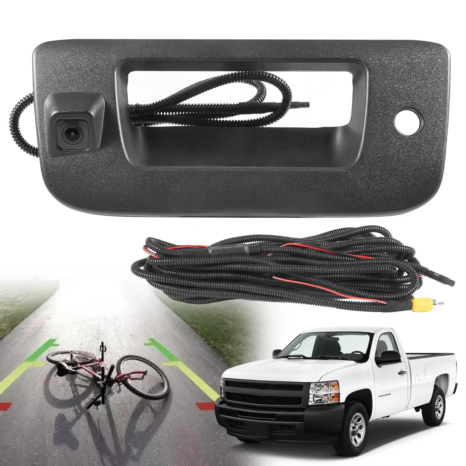 Rear View Backup Tailgate Handle Camera for 2007-2013 Chevy Silverado/GMC Sierra 22755304