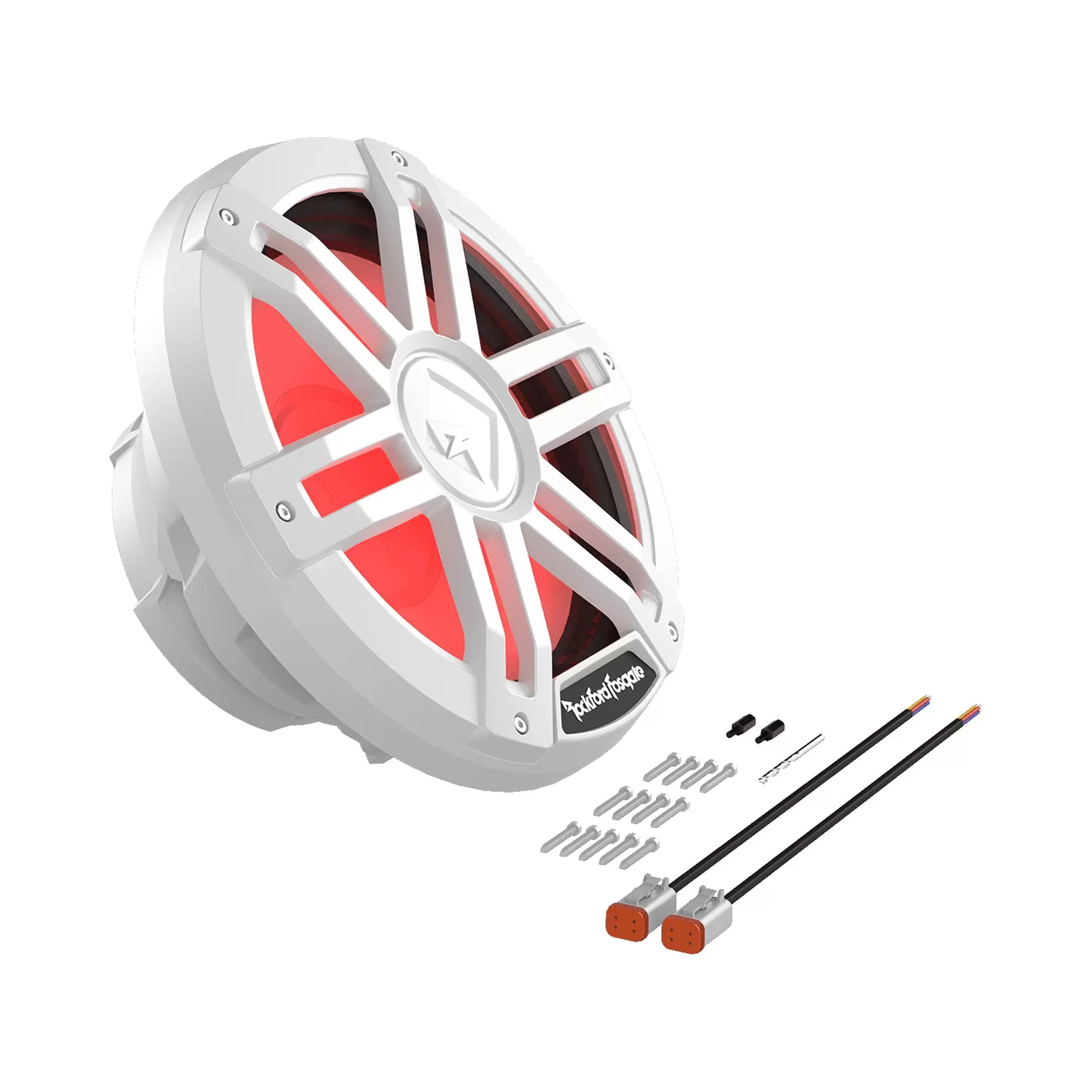 Rockford Fosgate M1D2-12 Color Optix 12 DVC 2-Ohm Multicolor LED Lighted Marine Subwoofer - White