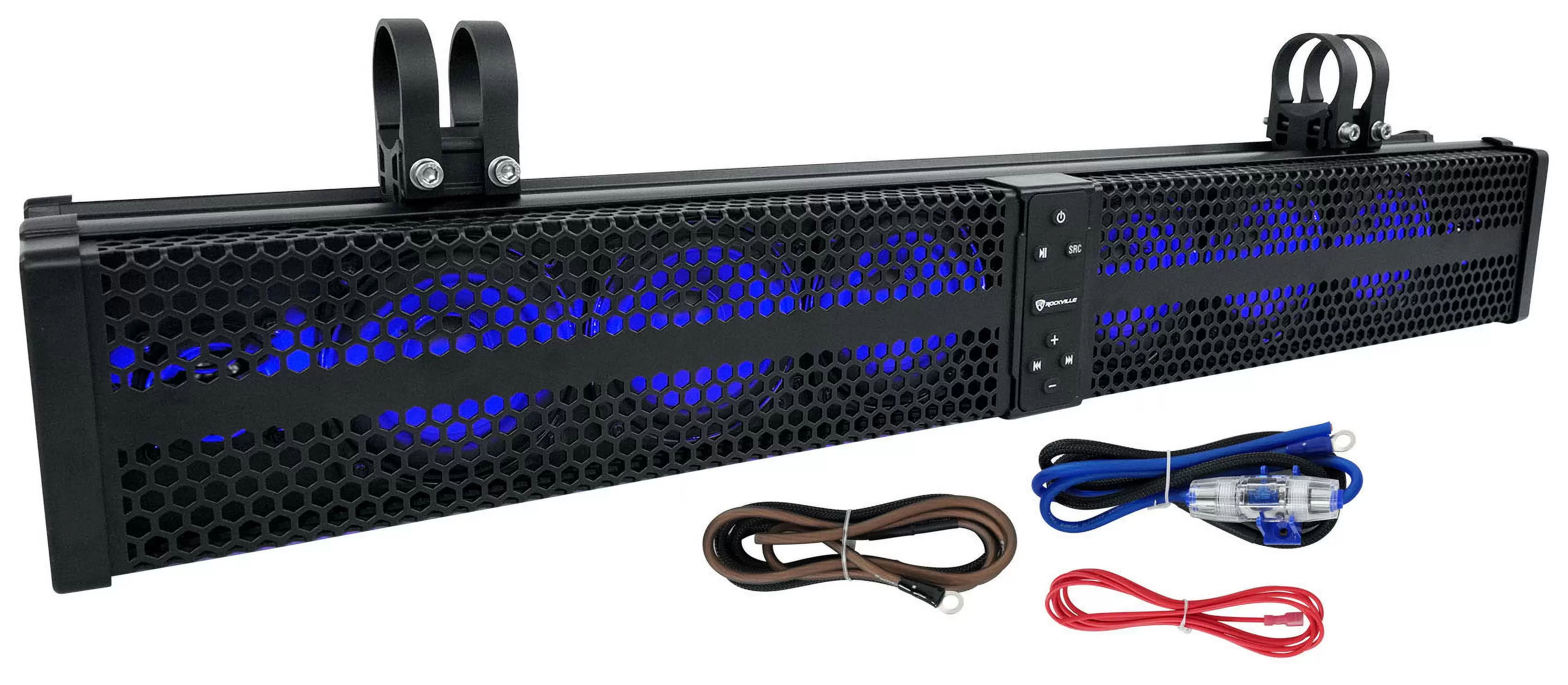 Rockville XBAR-32 32 ATV/UTV Soundbar Bluetooth Speaker System w/LED + Wire Kit