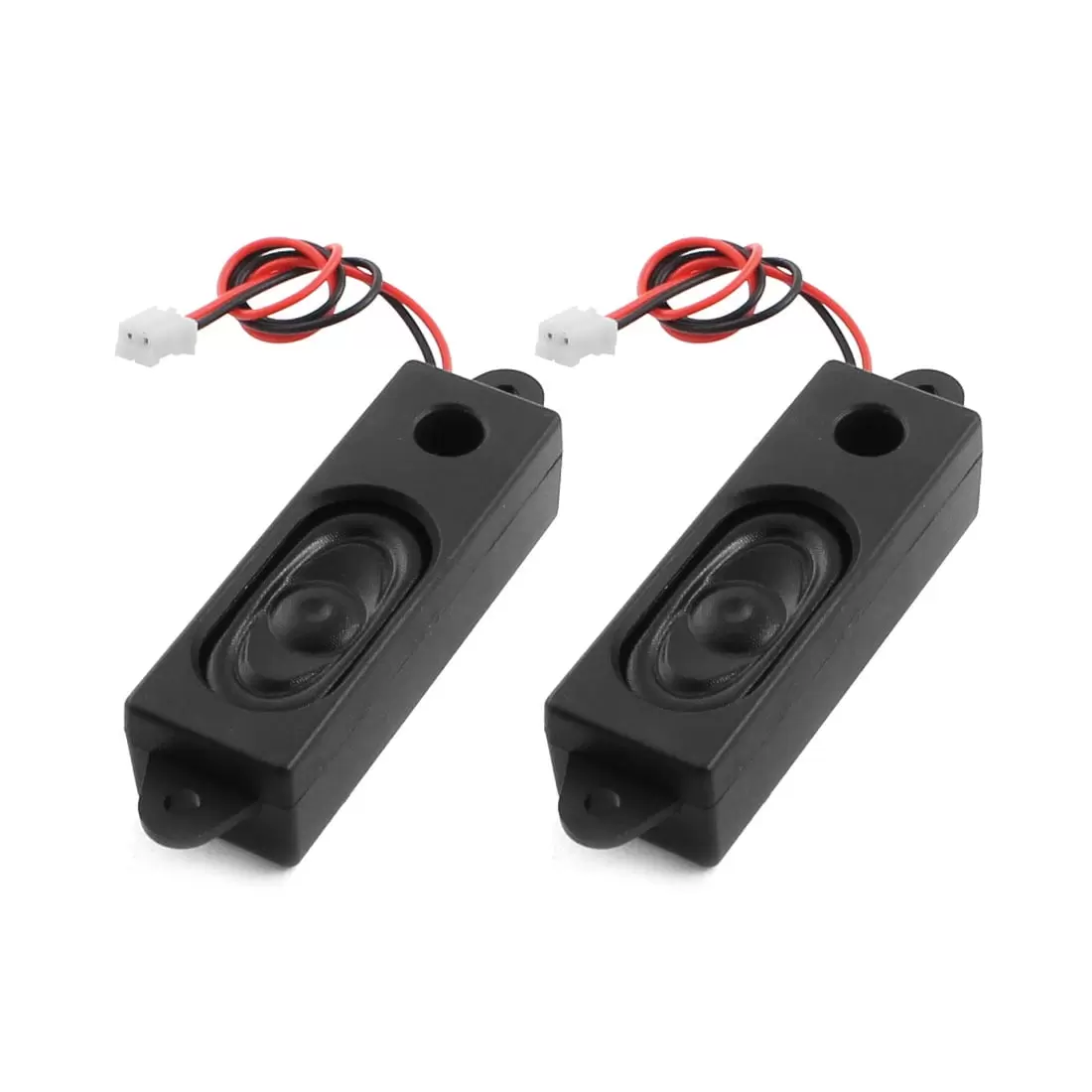 Unique Bargains 2 x 2W 8 Ohm Wired Black Speaker Loudspeaker 53mm x 18mm for Tablet PC Notebook