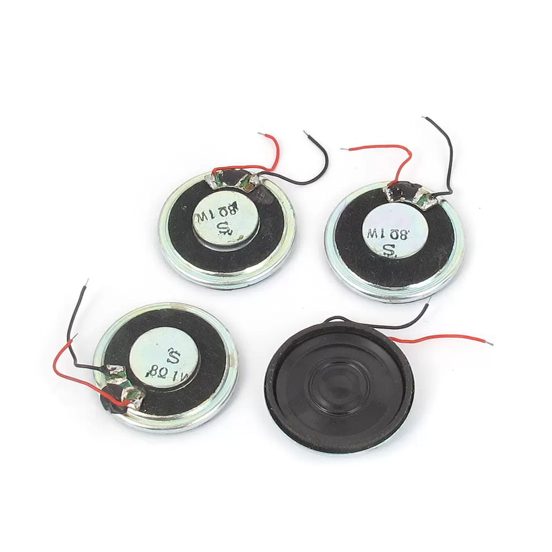 Unique Bargains 4pcs 1W 8 Ohm Dual Wire Magnet Loudspeaker MP3 MP4 Player Speaker 28mm Dia