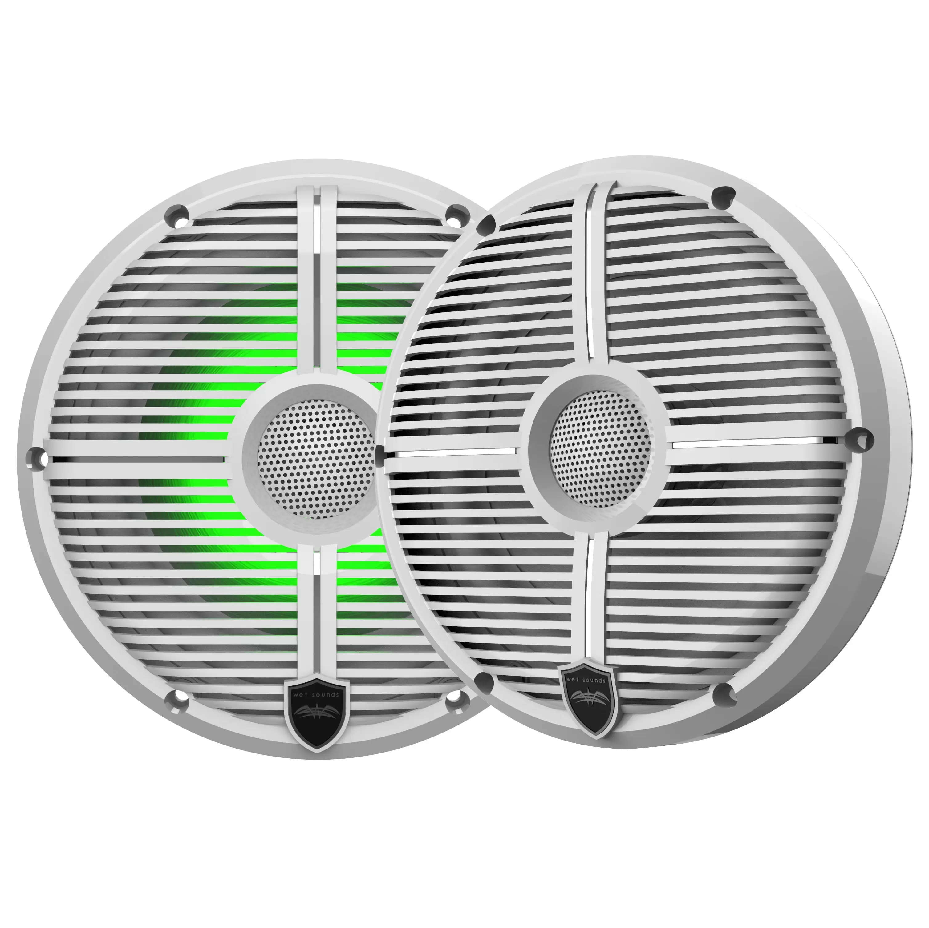 Wet Sounds RECON 6 XW-W RGB LED Recon Series 6.5 60-Watt RMS Coaxial Speakers With White XW Grilles (Pair)