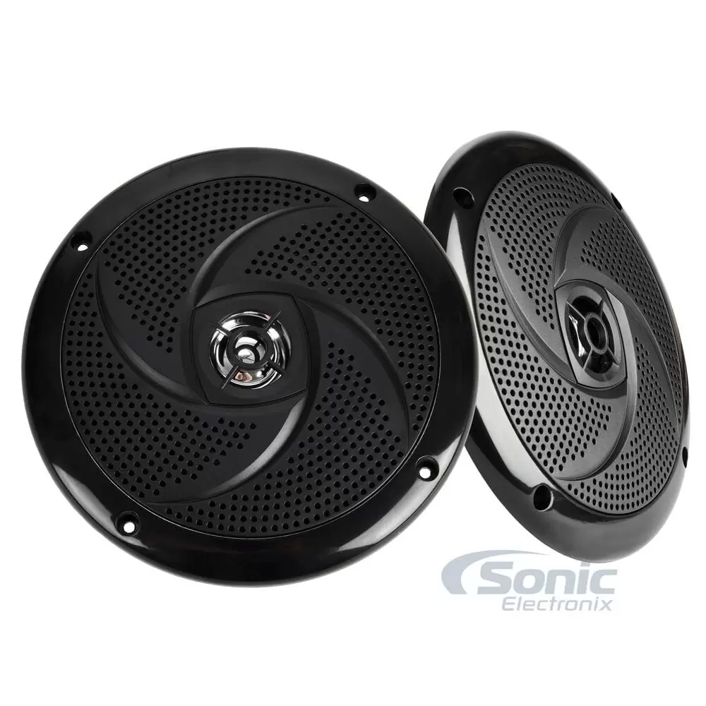 Belva BMS65SB - Black 200W Shallow 6.5 Marine Speakers