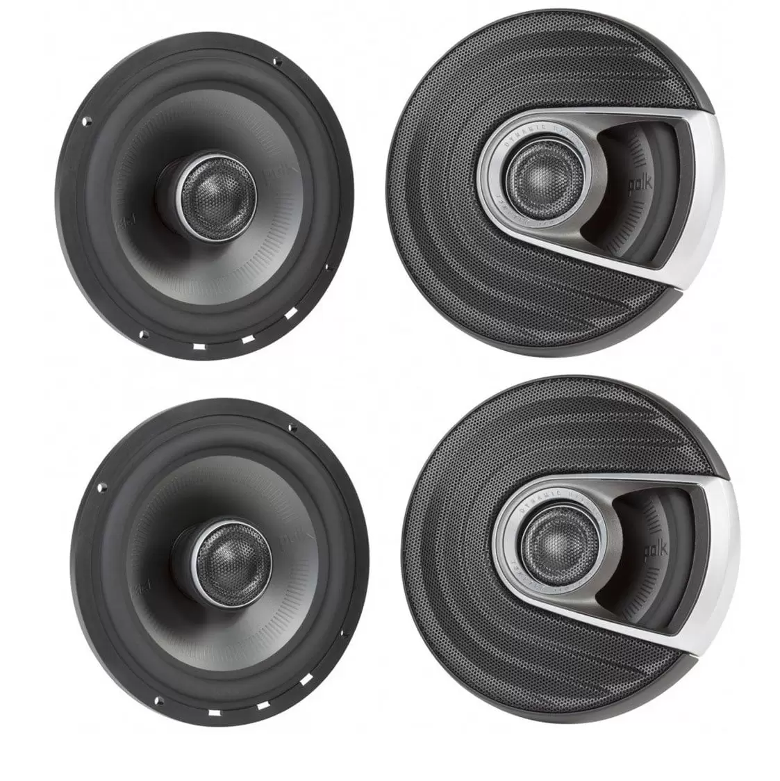 Polk Audio MM1 Series 6.5 300W Coaxial Marine Boat ATV Audio Speakers (2 Pack)